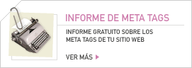 informe gratis de meta tags